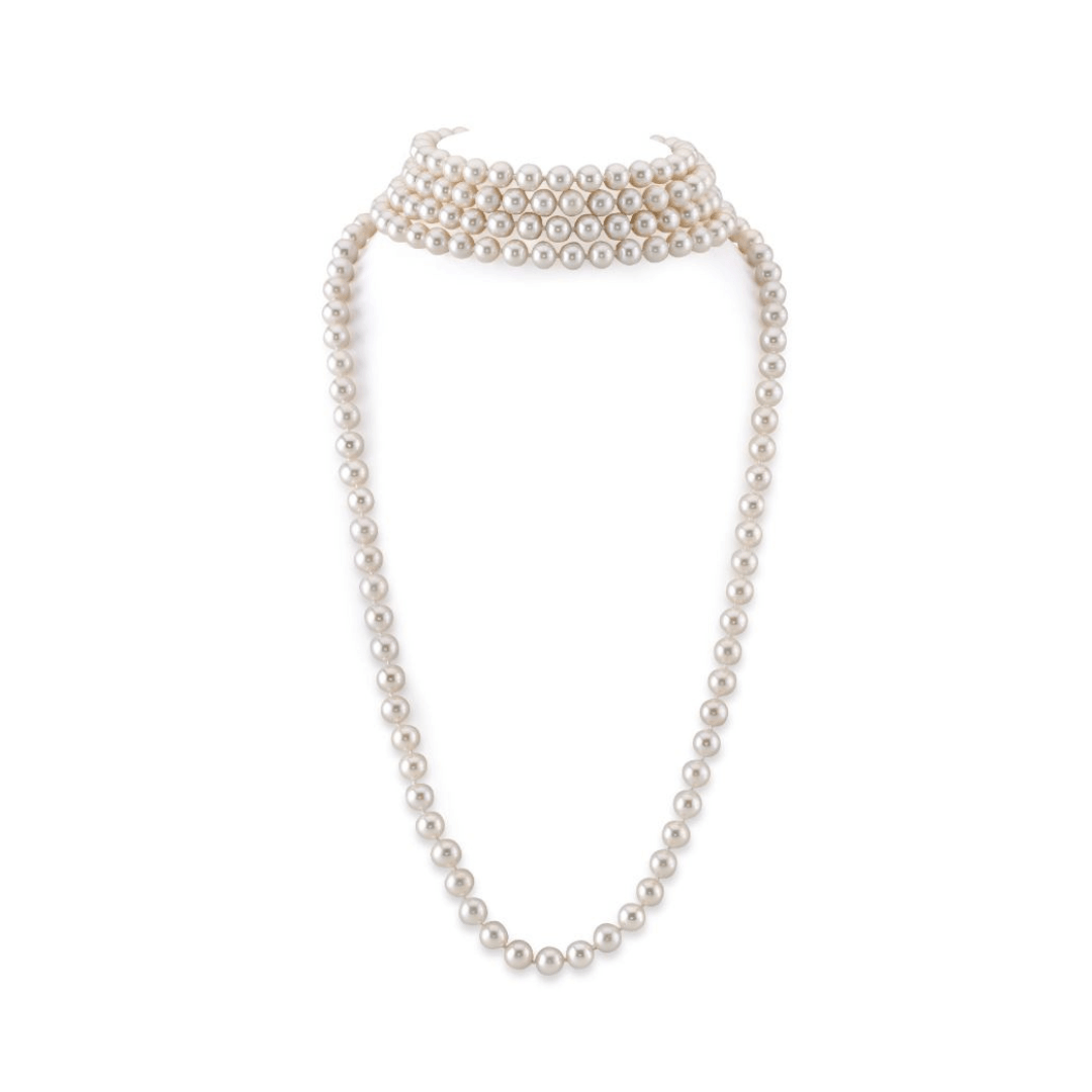 Freshwater Pearl Necklace 68 Inches Long White