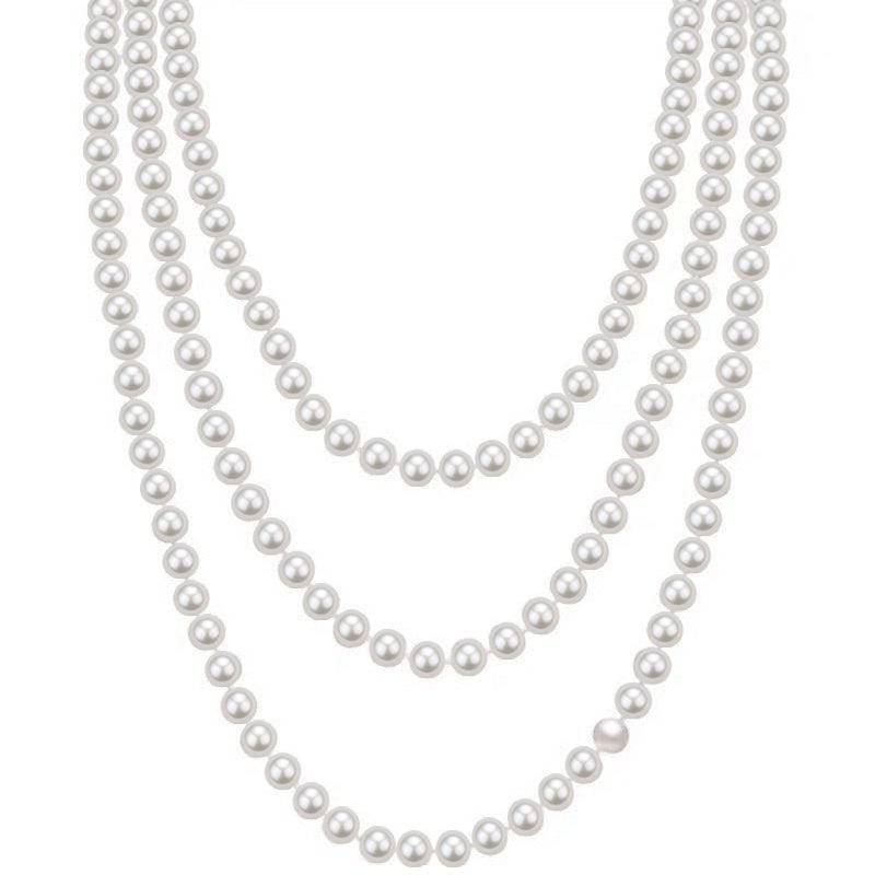 Freshwater Pearl Necklace 68 Inches Long White