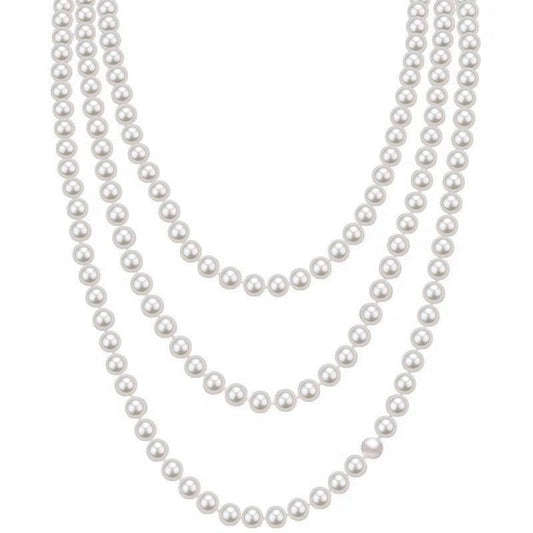 Freshwater Pearl Necklace 68 Inches Long White