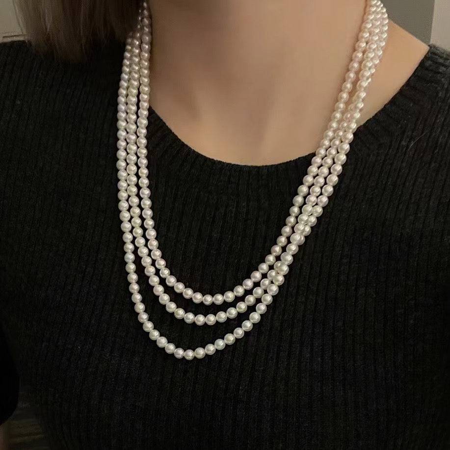 Freshwater Pearl Necklace 68 Inches Long White