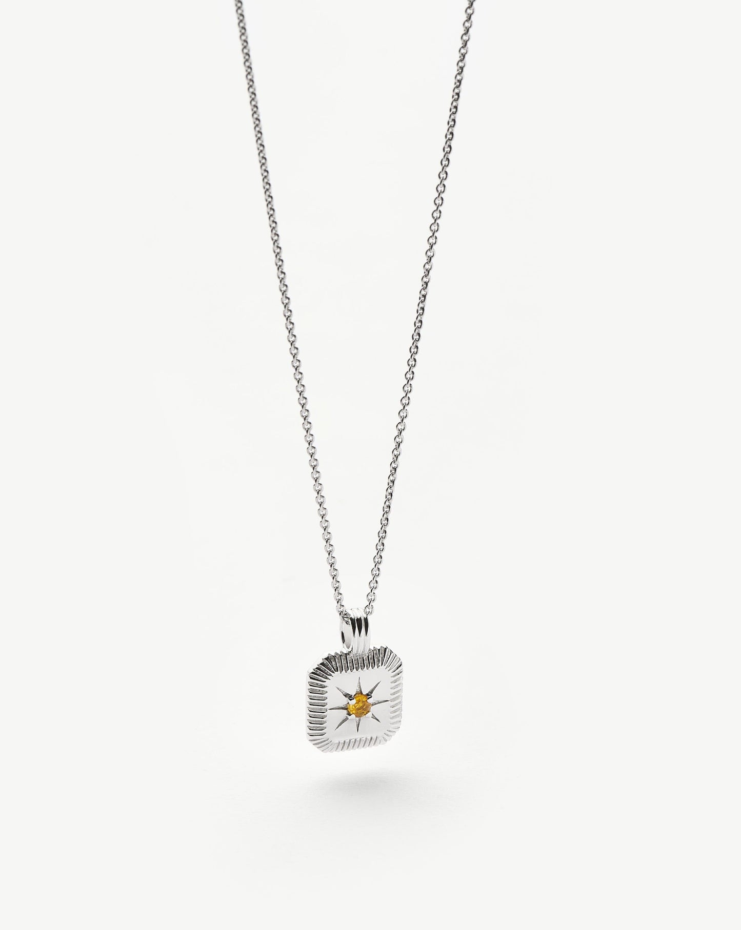 Citrine November Birthstone Pendant Necklace