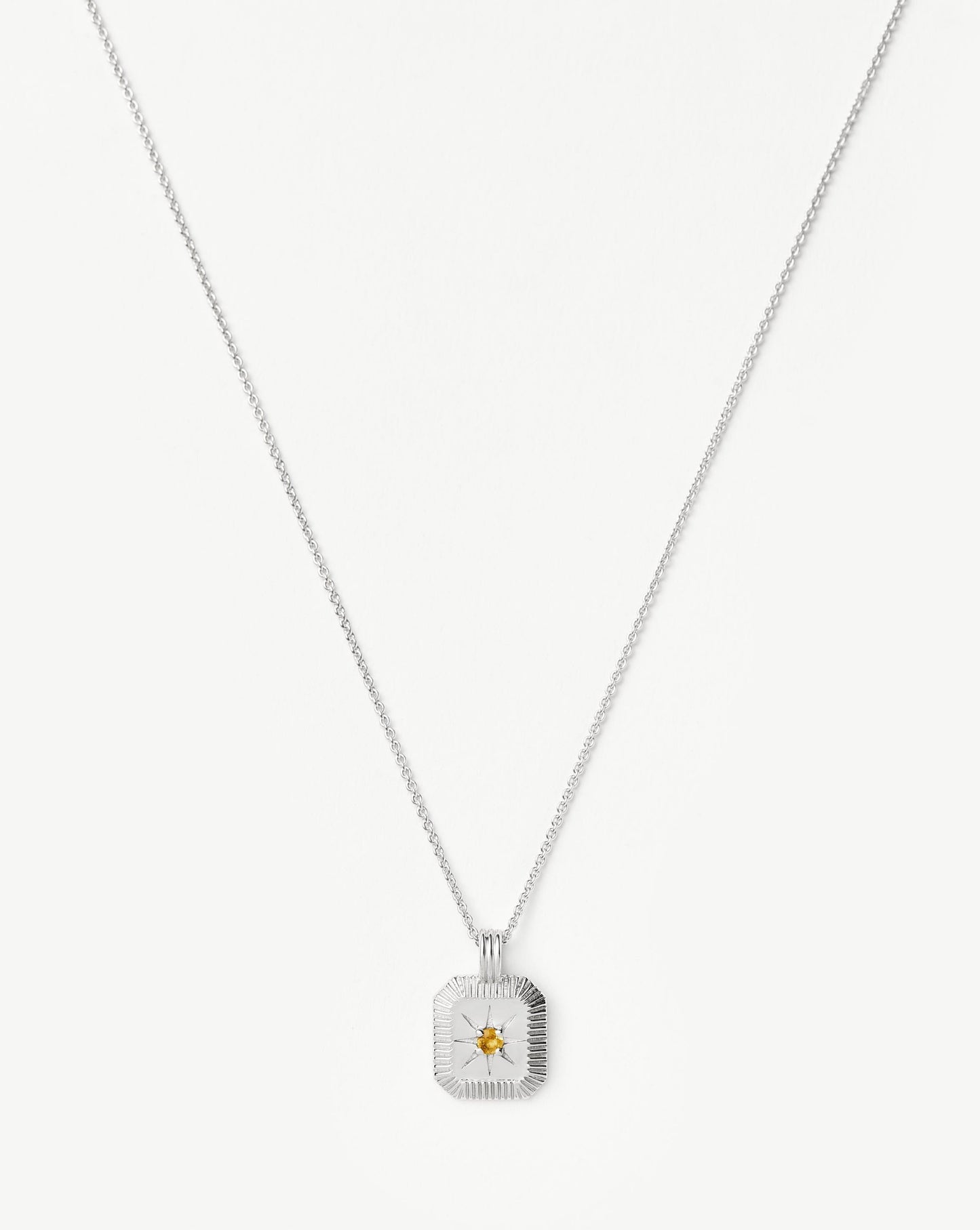 Citrine November Birthstone Pendant Necklace