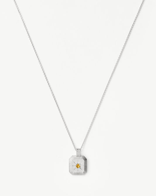 Citrine November Birthstone Pendant Necklace