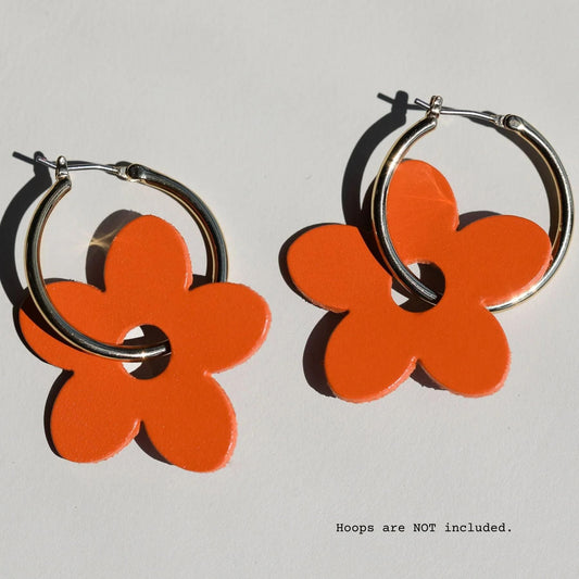 Orange Petal Charms for Jewelry Making