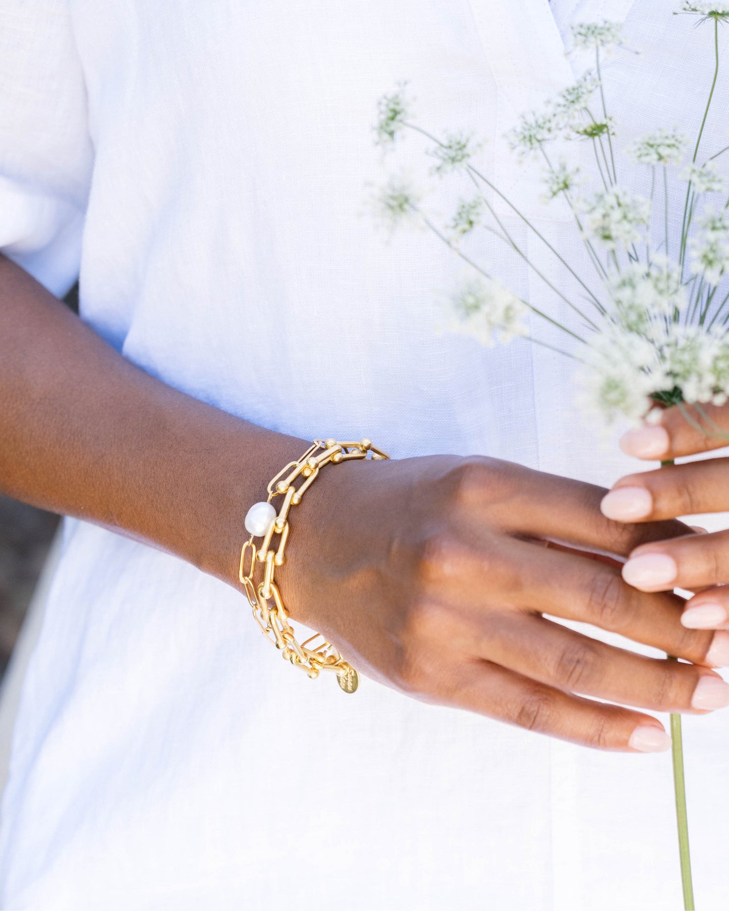 Simple Silver Bracelet with Elegant Design