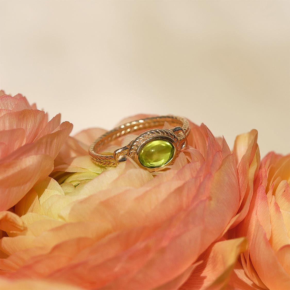 Peridot Ancient Heirloom Style Ring