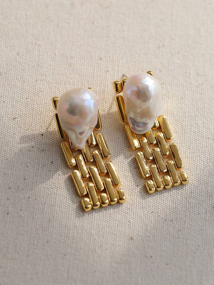 Long Tassel Baroque Pearl Earrings