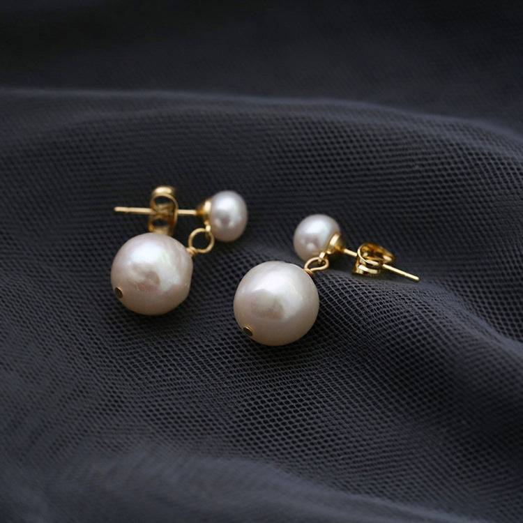 White Pearl Drop Earrings in Elegant Design 2