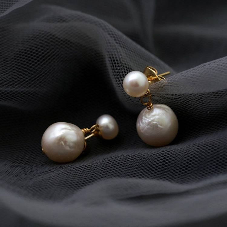 White Pearl Drop Earrings in Elegant Design 2