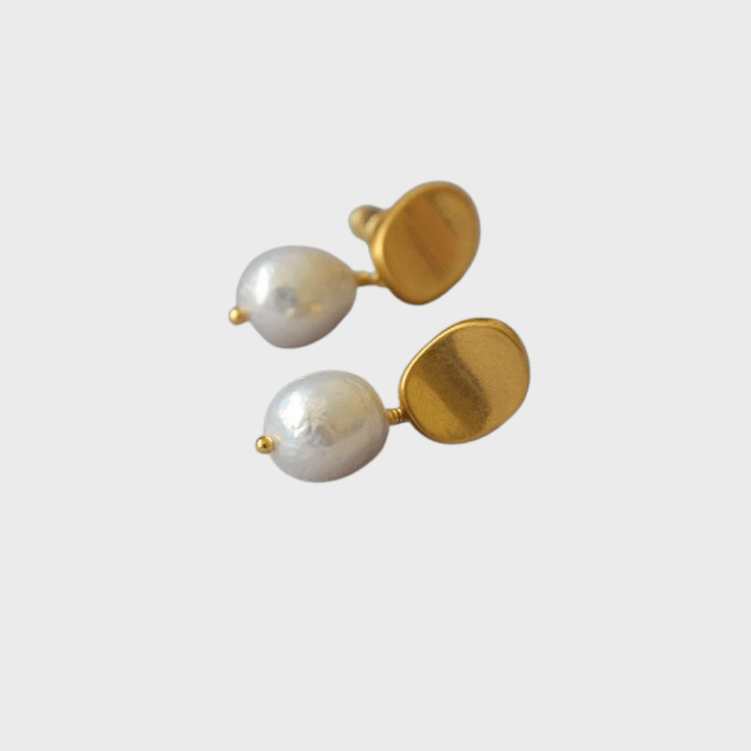 Baroque Pearl Gold Earrings