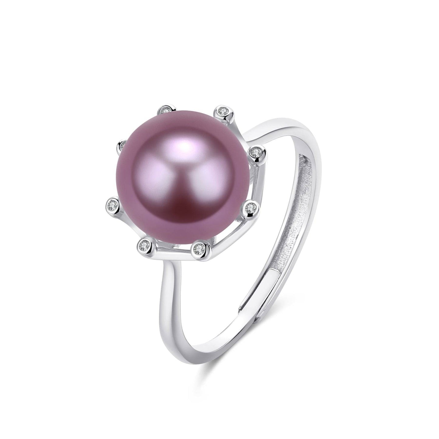 Freshwater Pearl and Cubic Zirconia Ring