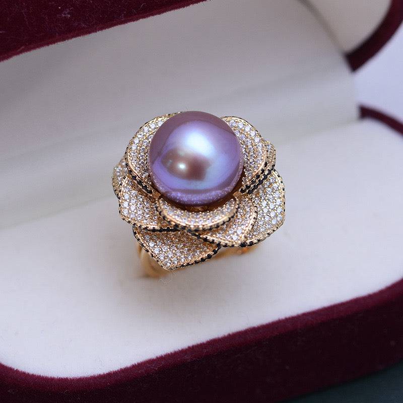 Freshwater Pearl and Zirconia Pearl Ring