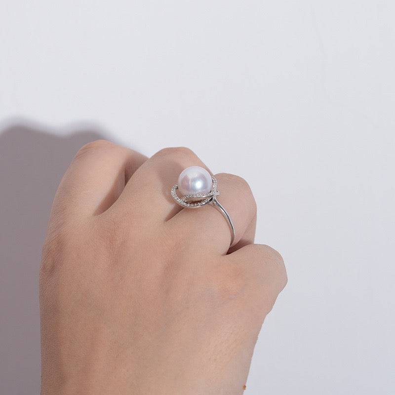 Freshwater Pearl and Rose Gold Ring