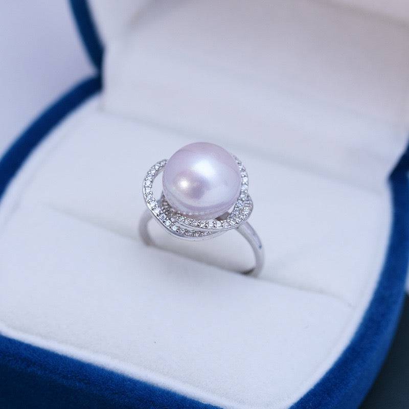 Freshwater Pearl and Rose Gold Ring