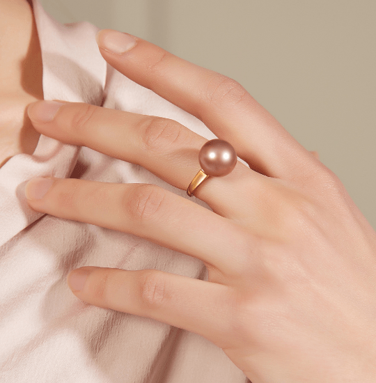 Freshwater Pearl Simple Modern Style Ring