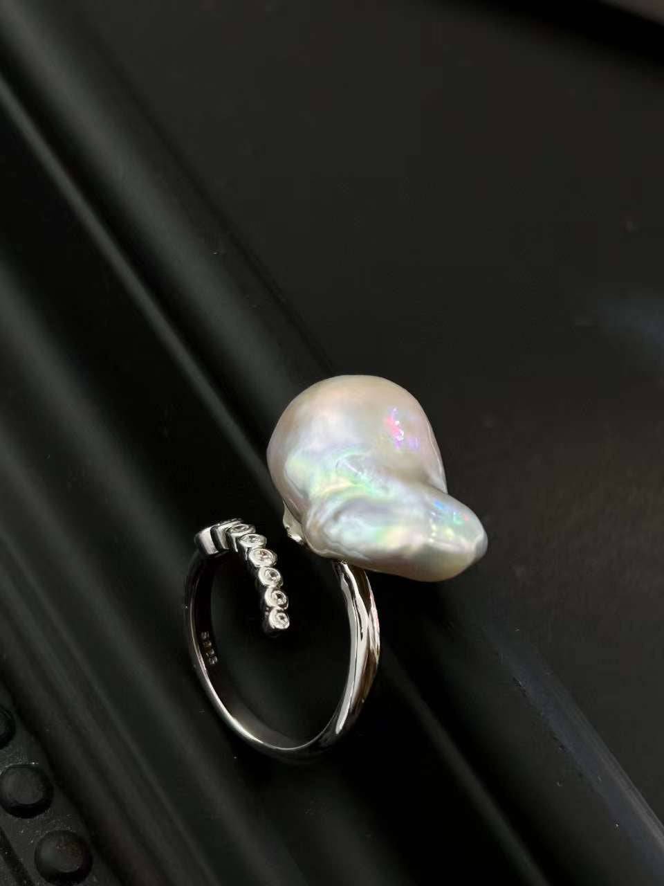 Bold Baroque Freshwater Pearl Ring Design