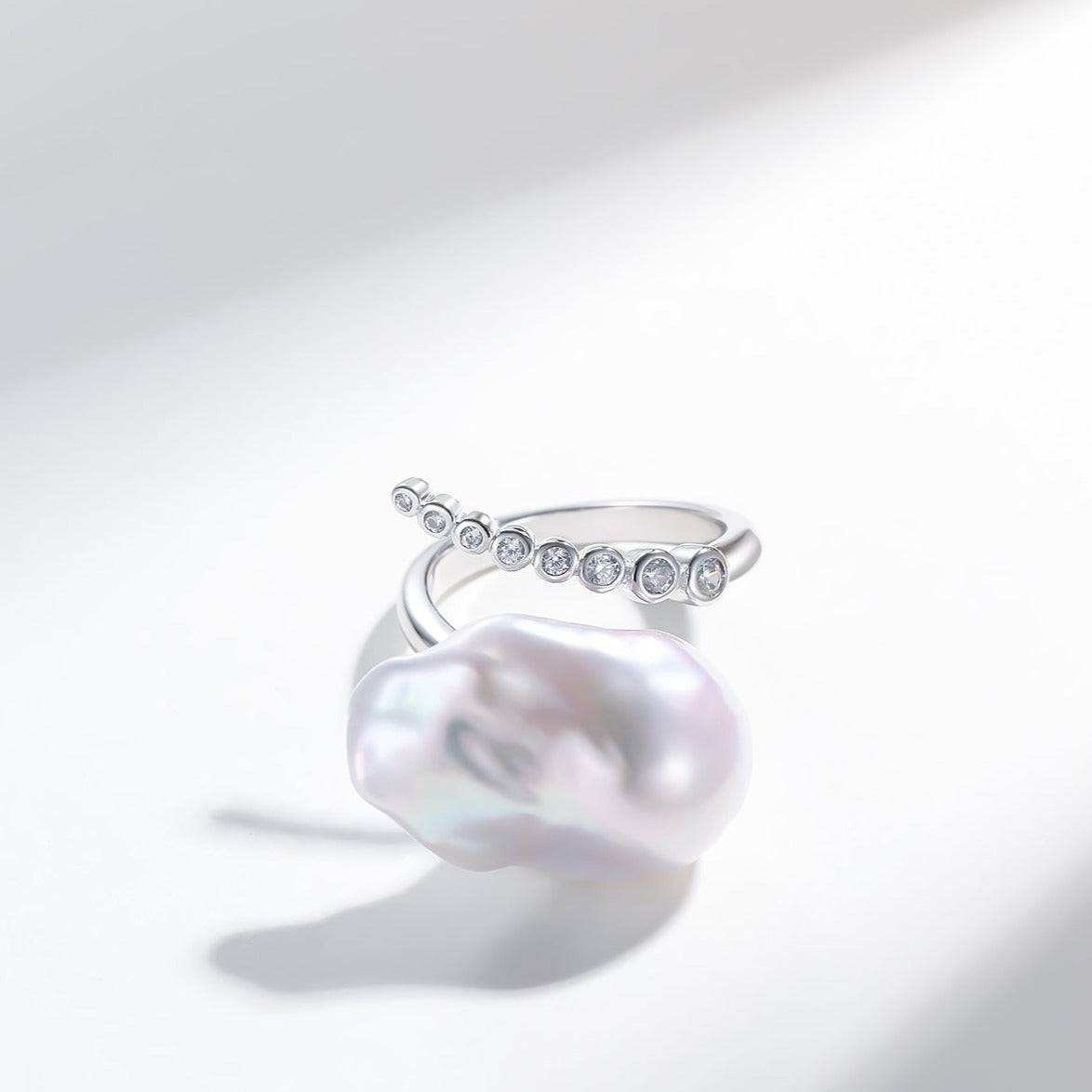 Bold Baroque Freshwater Pearl Ring Design