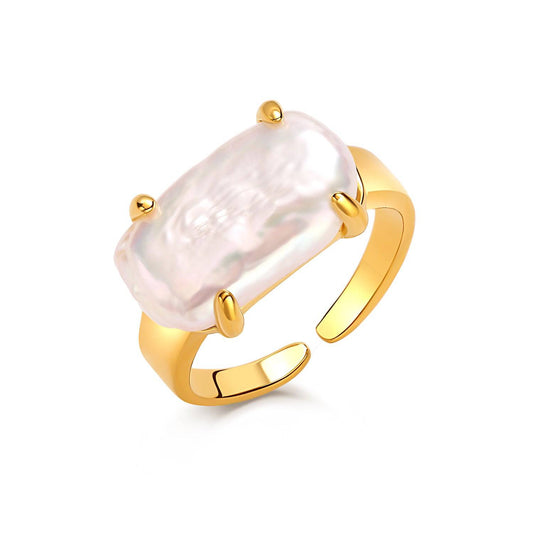 Rectangle Baroque Stacking Rings in Modern Style