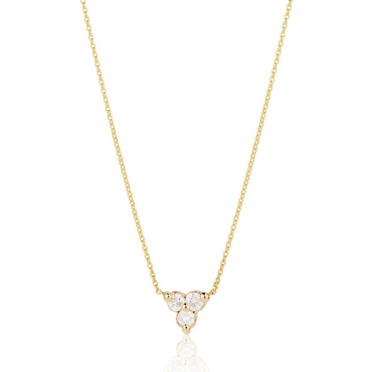 Triad Design Diamond Necklace in Gold