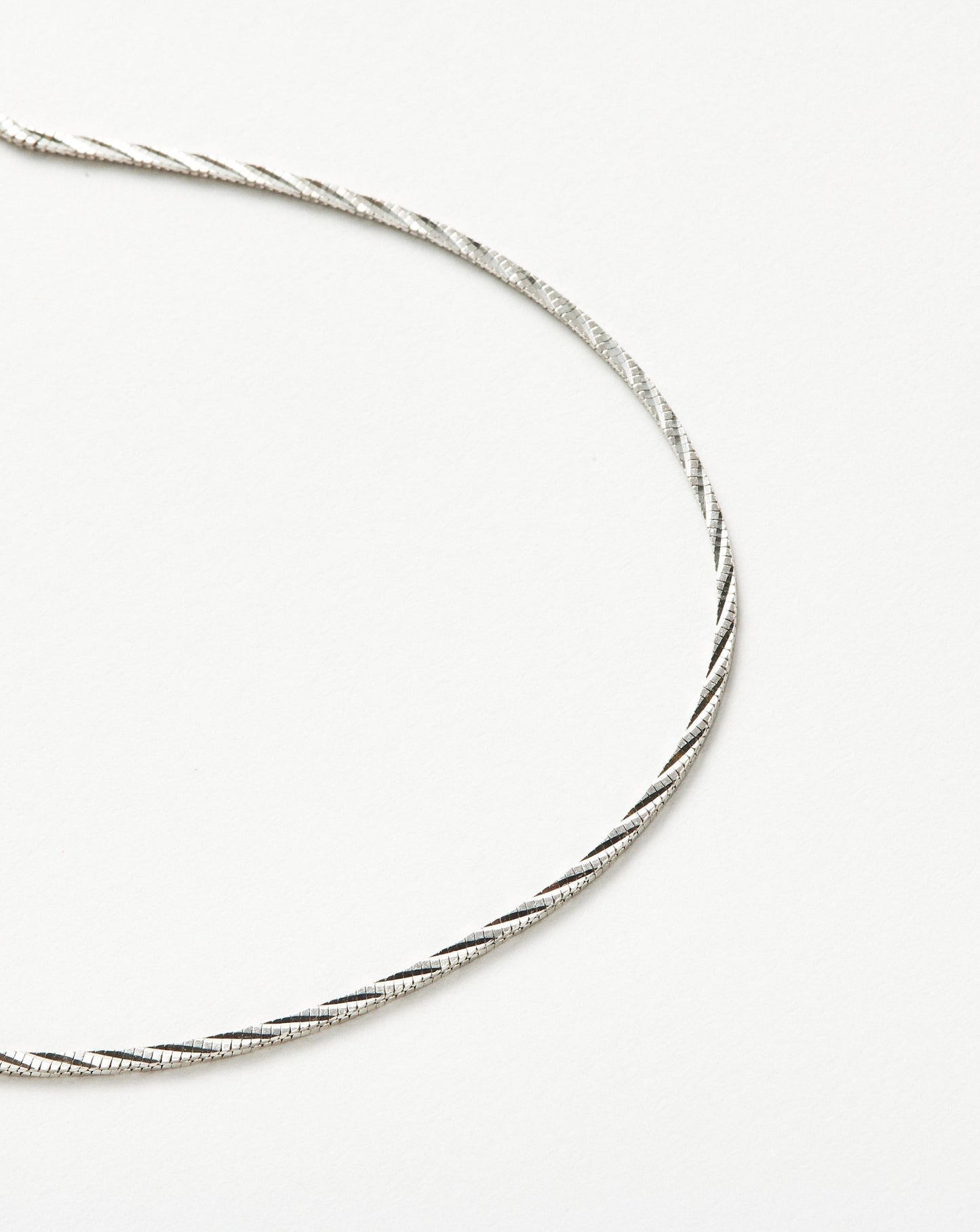 Asymmetric Square Snake Chain Bracelet in Silver 2