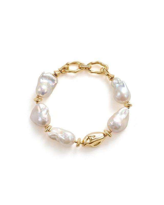 Baroque Pearl Bracelet in Sea Breeze Style