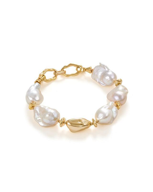 Baroque Pearl Bracelet in Sea Breeze Style