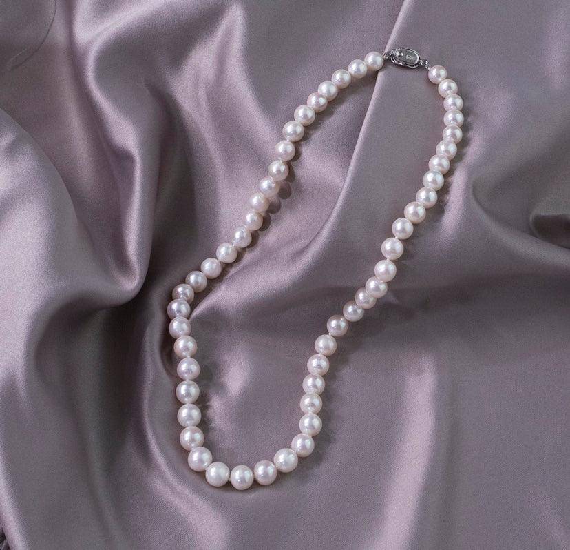 White Freshwater Pearl Three Piece Jewelry Set 2