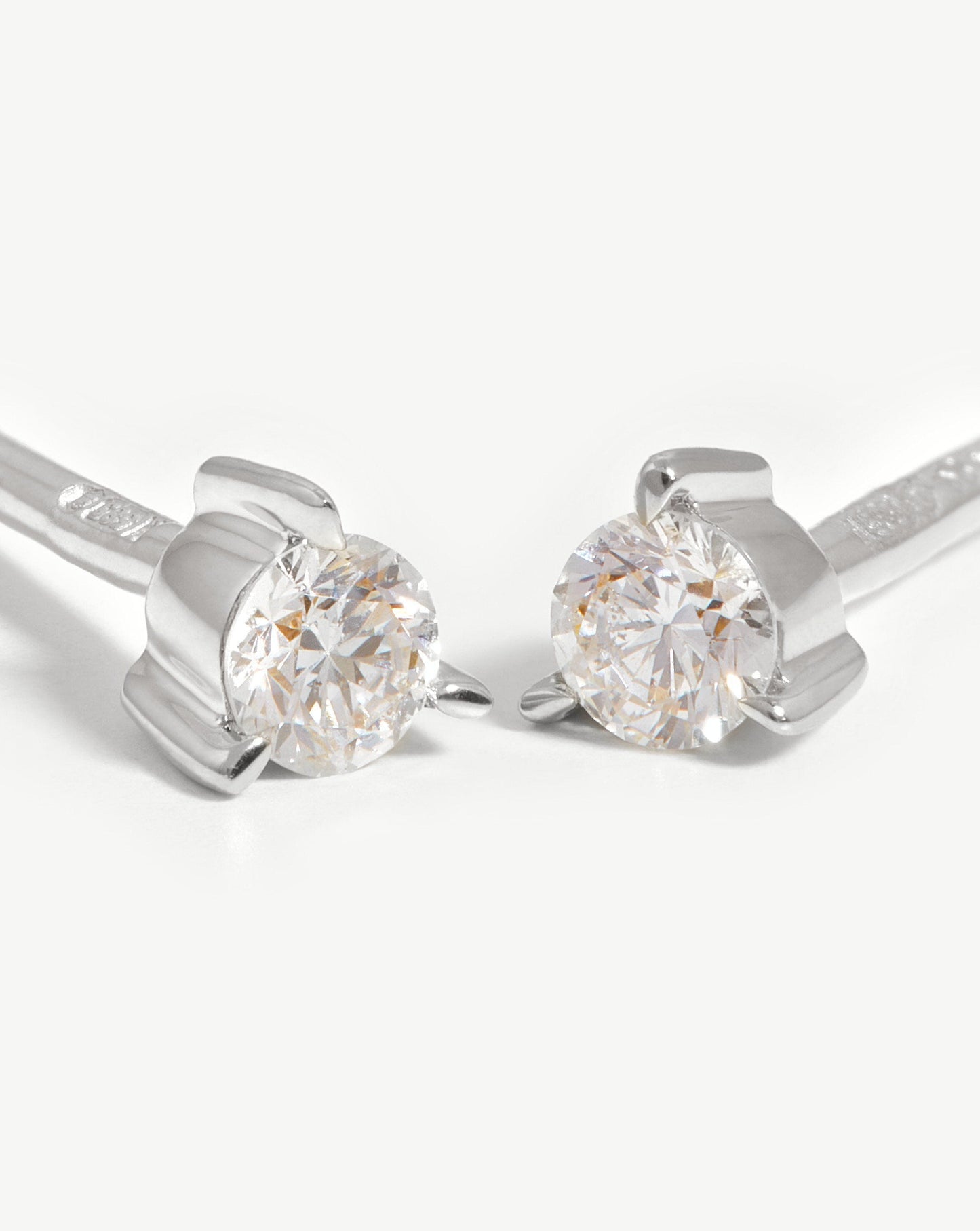 Small Diamond Solitaire Stud Earrings in Fine Design