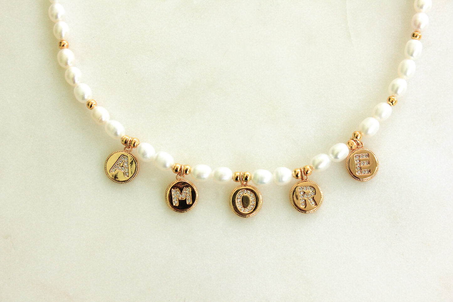 Customizable Sparkly Initial Medallion Necklace