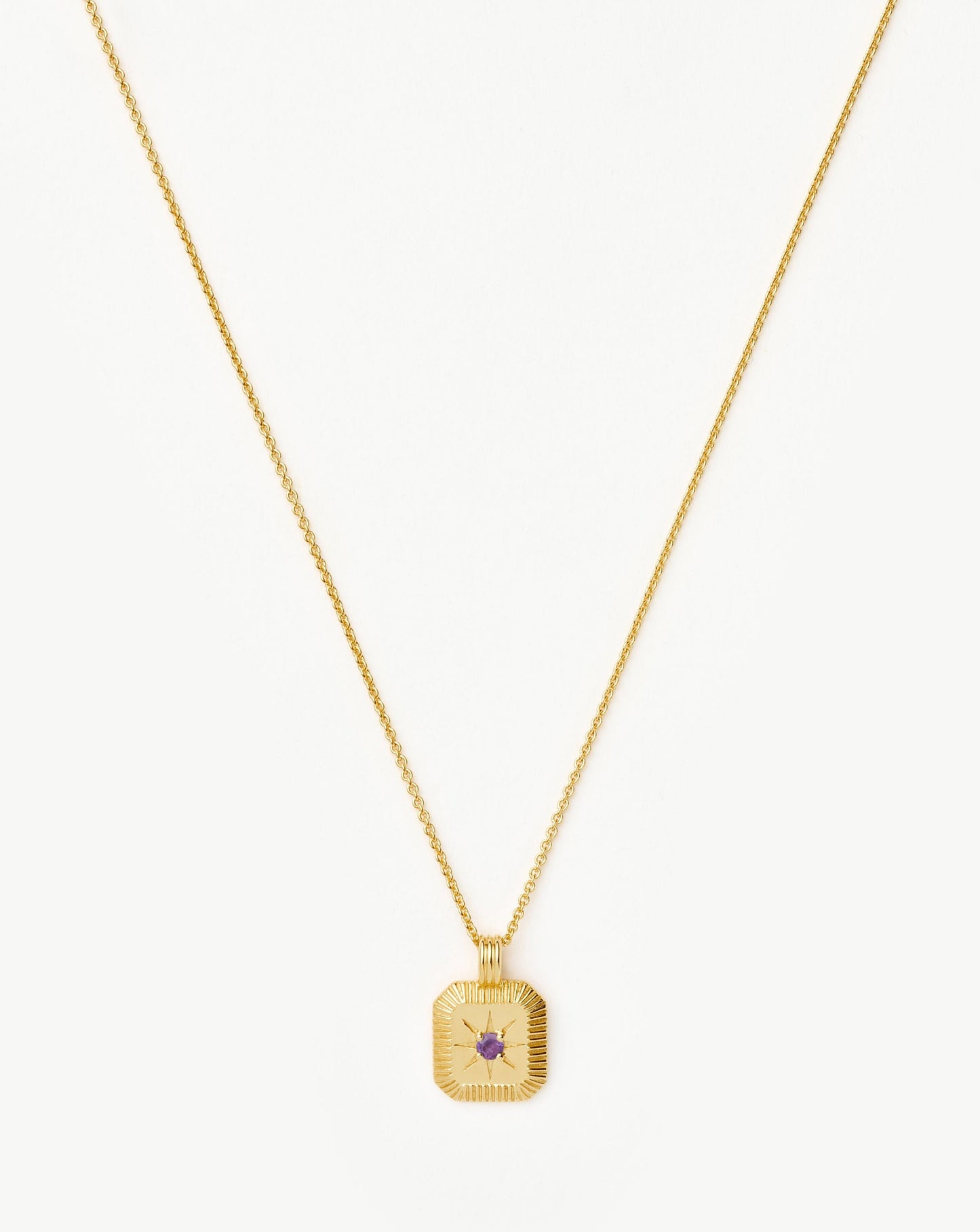 Amethyst Pendant Necklace in Gold Vermeil