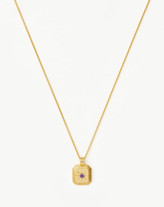 Amethyst Pendant Necklace in Gold Vermeil