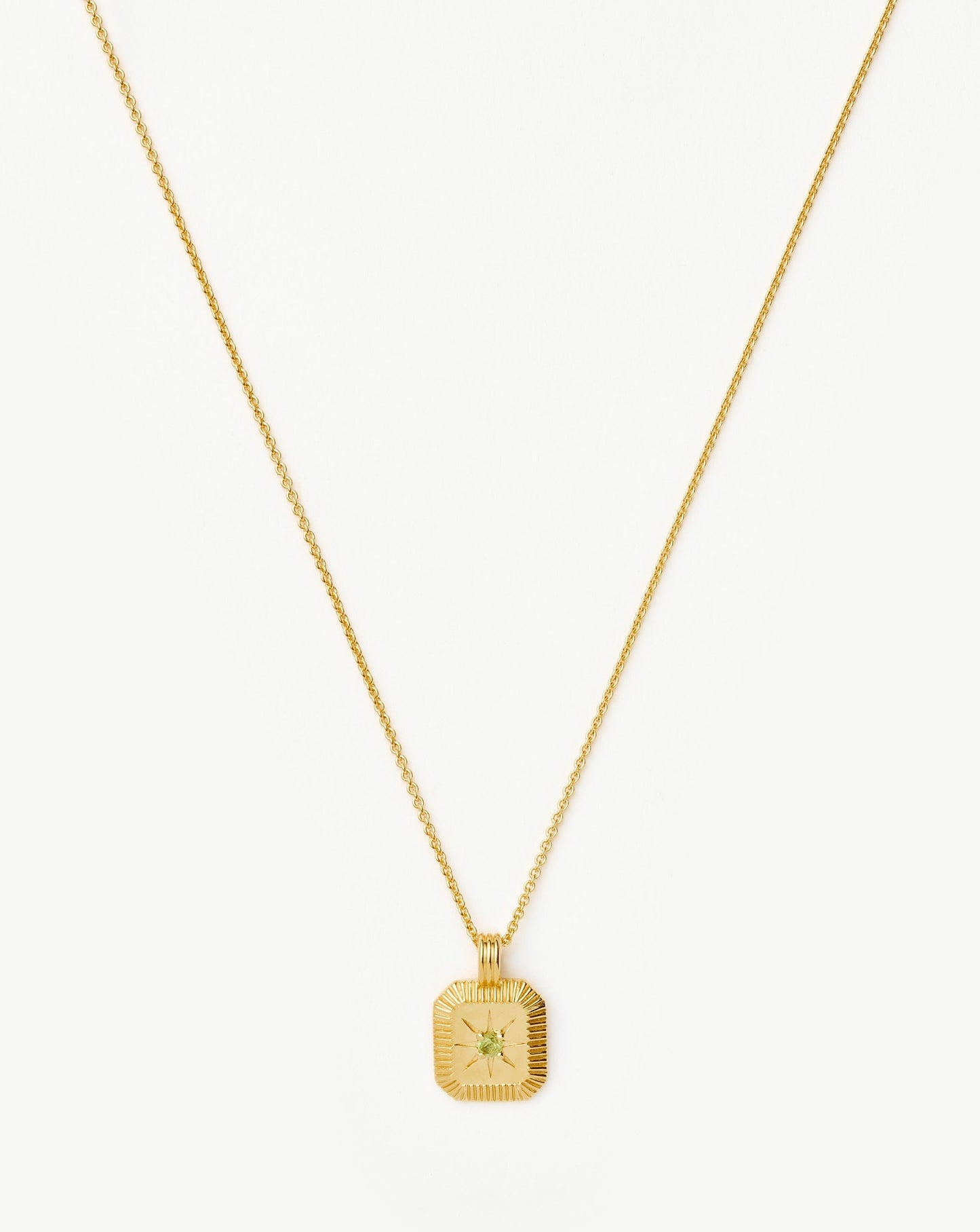 18k Gold Vermeil Peridot Pendant Necklace