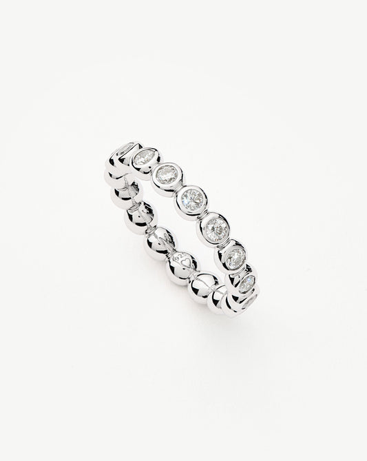 Sterling Silver Tennis Eternity Stacking Ring