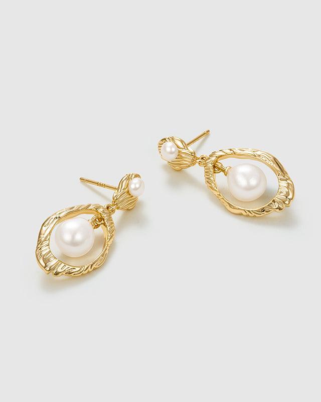 Baroque Pearl Drop Earrings in Elegant Style 1