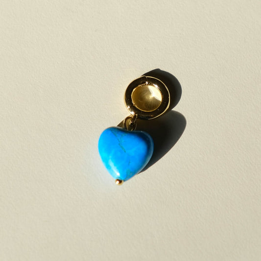 Turquoise Heart Shaped Charm Pendant