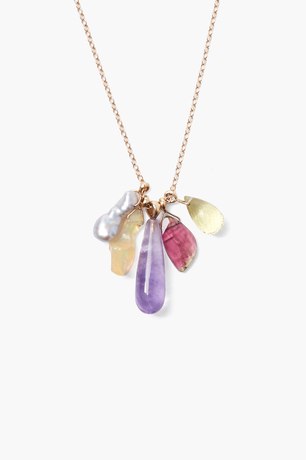 Amethyst Kaleidoscope Necklace in 14k