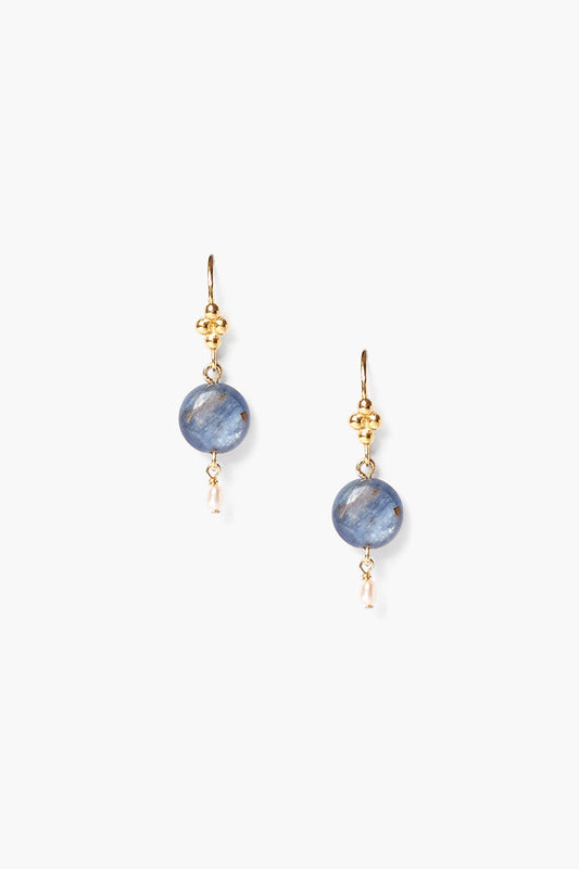 Kyanite and Pearl Dangle Earrings Design