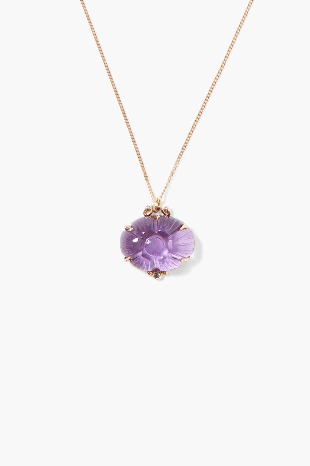 Amethyst 14k Dahlia Necklace