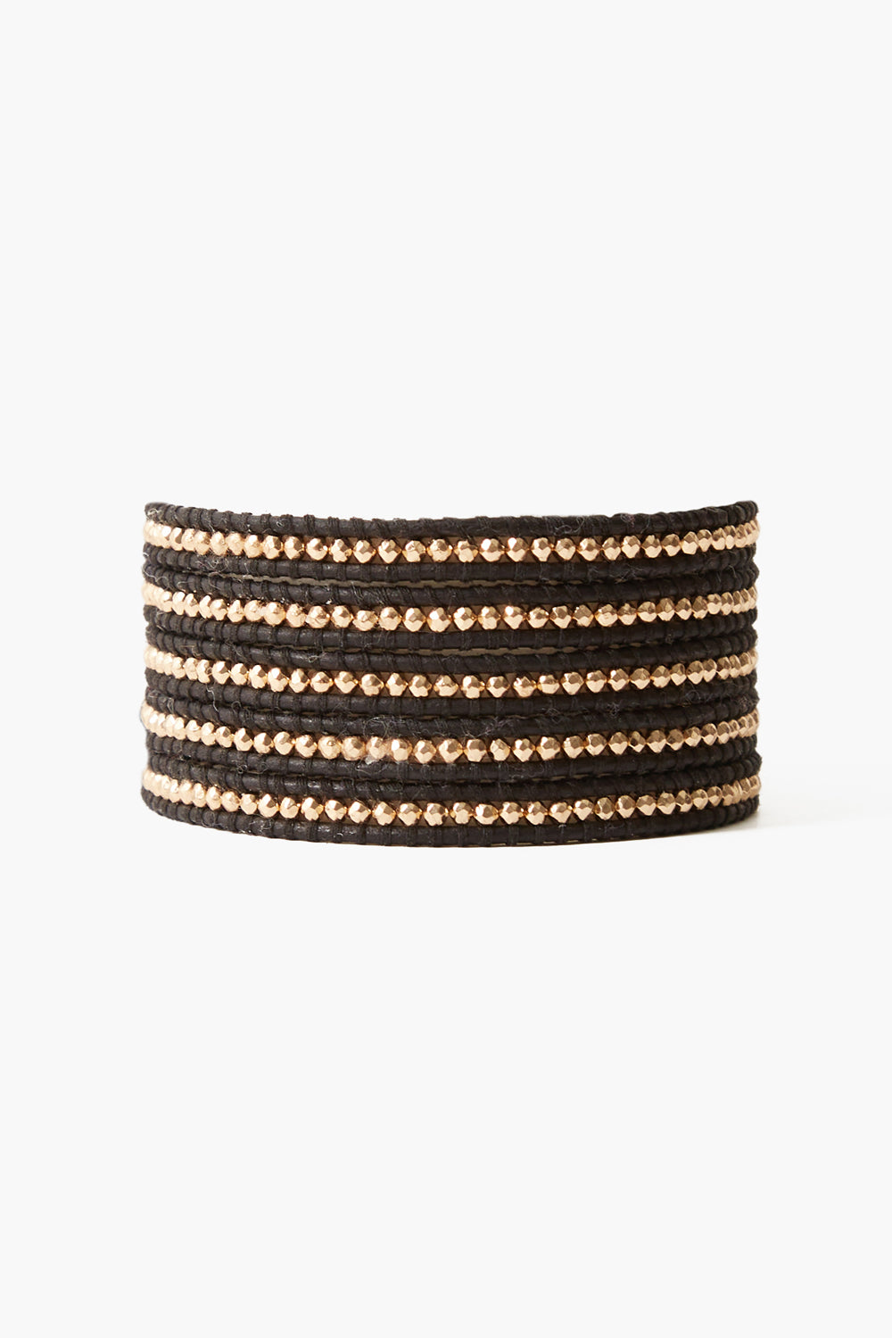 Black Gold Hematine Wrap Bracelet for Everyday Wear