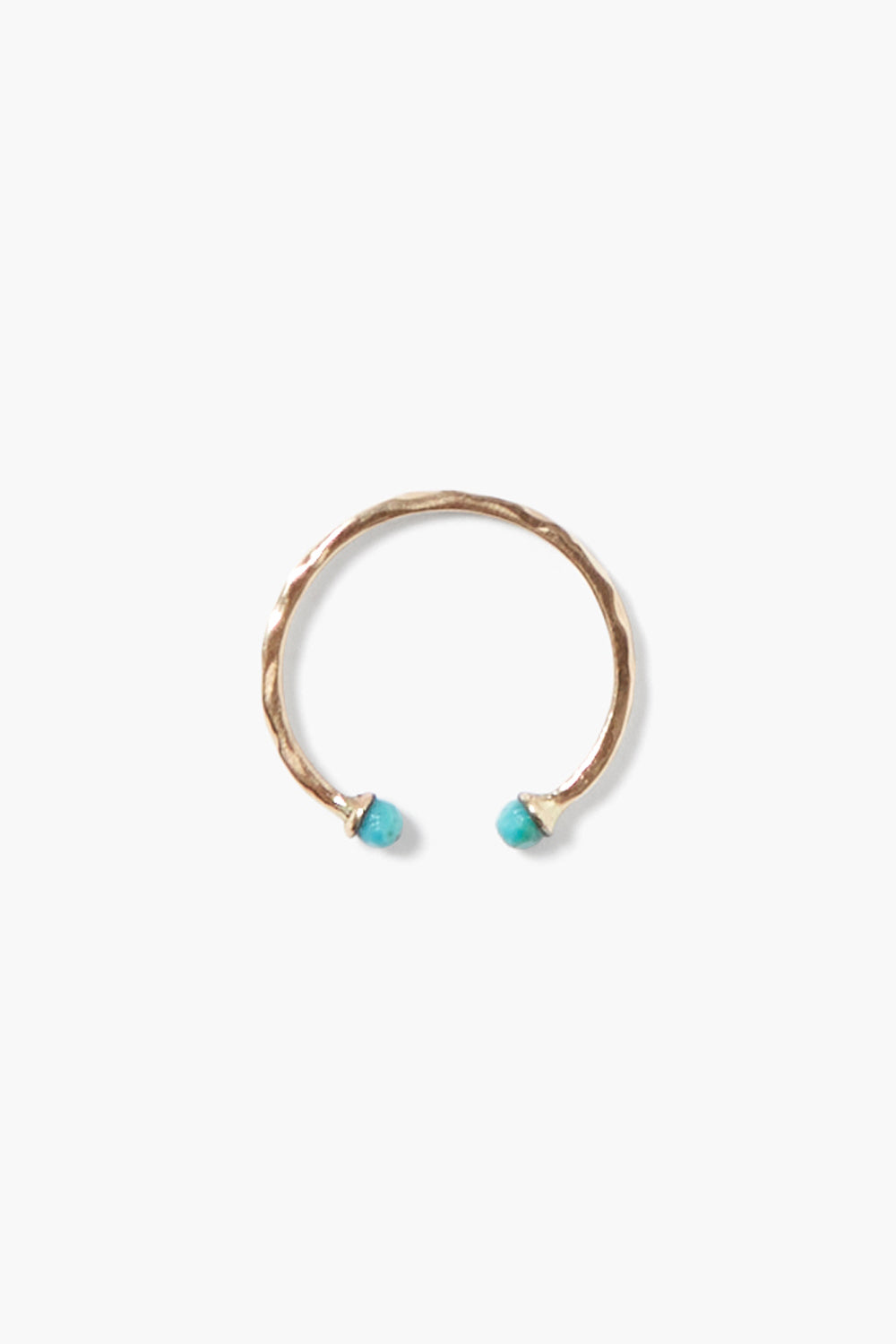 Turquoise 14k Gold Dual Toe Ring