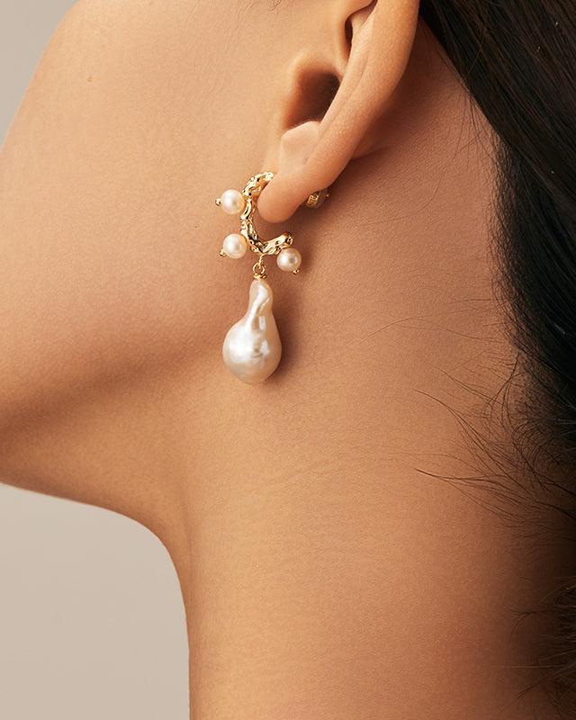 Baroque Pearl Earrings in Elegant Design 1