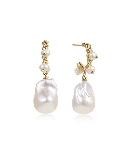 Baroque Pearl Earrings in Elegant Design 1