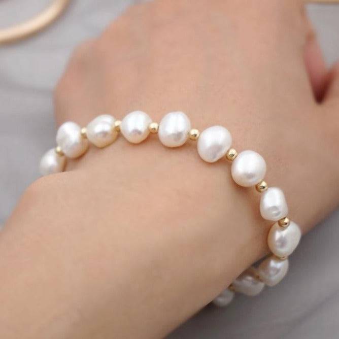 Elegant Coin Pearl Bracelet for Women