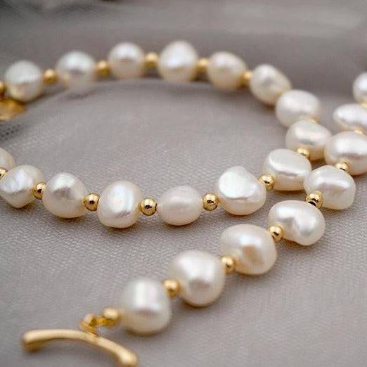 Elegant Coin Pearl Bracelet for Women