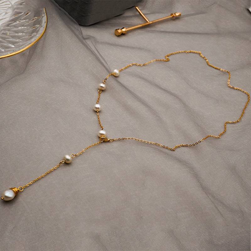 Long Y Shape Pearl Necklace for Elegant Look