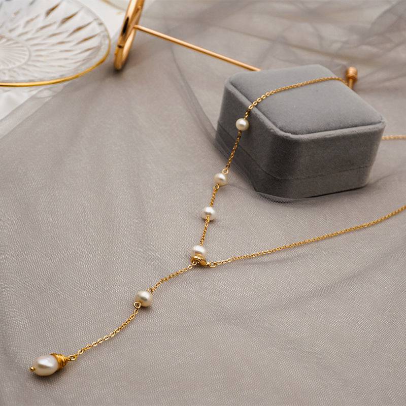 Long Y Shape Pearl Necklace for Elegant Look