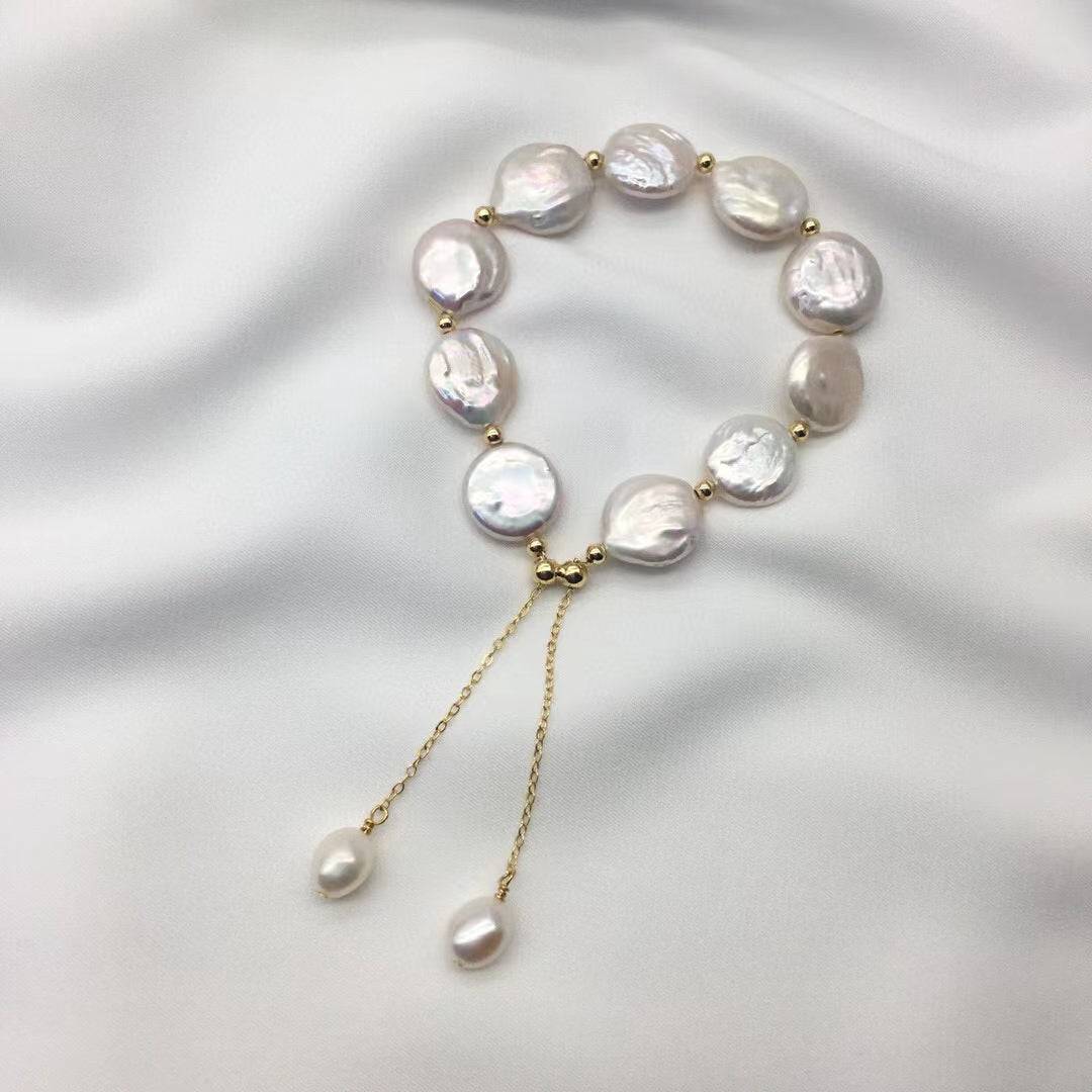 Pearl Necklace Bracelet and Earrings Set 2